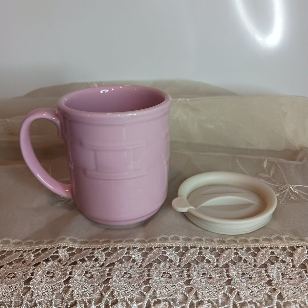 Longaberger Pottery Pink Coffee Mug